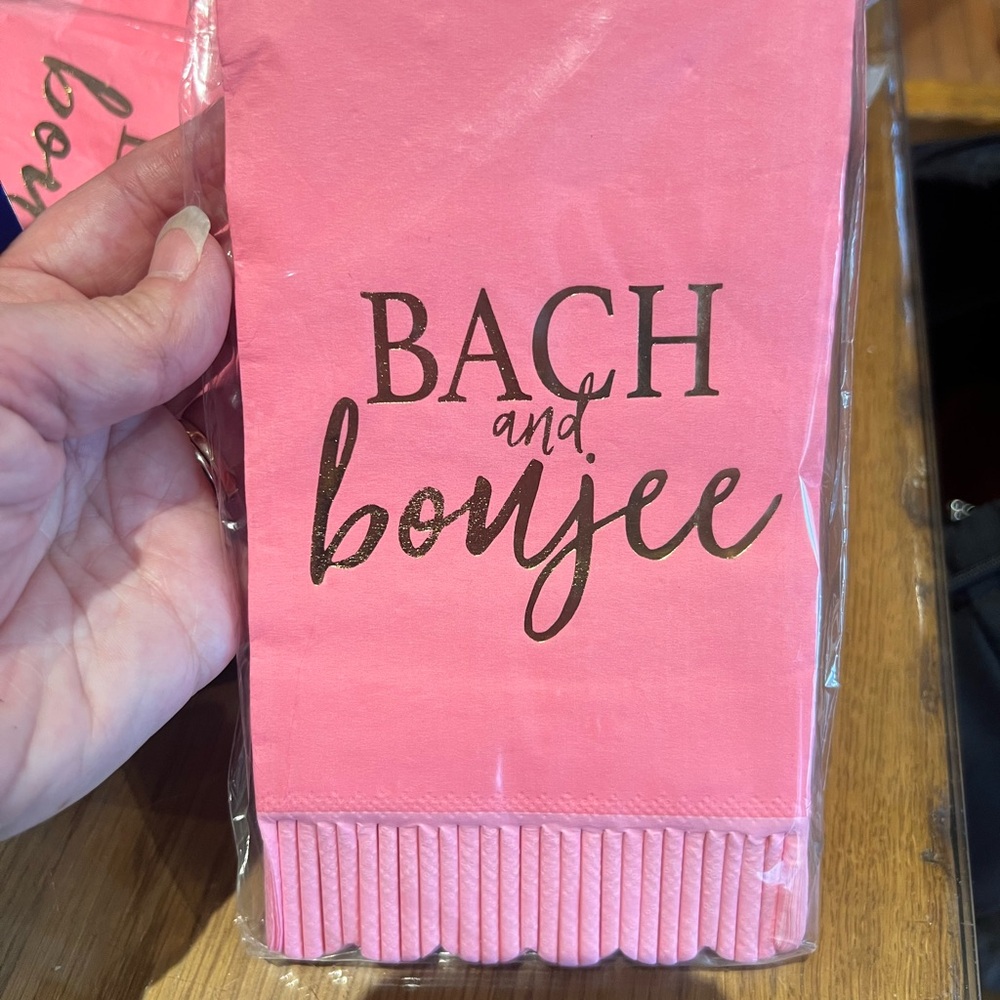 Bach and Boujee Pink Party Napkins